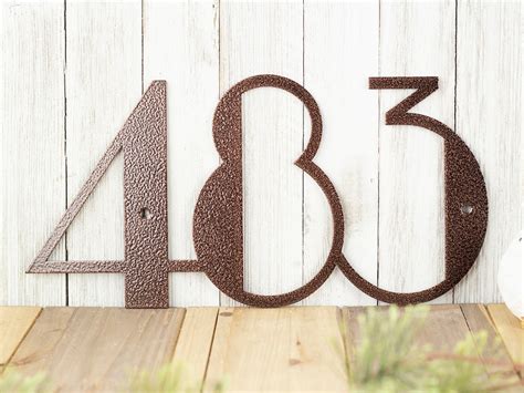 vintage metal house numbers|personalized metal house numbers.